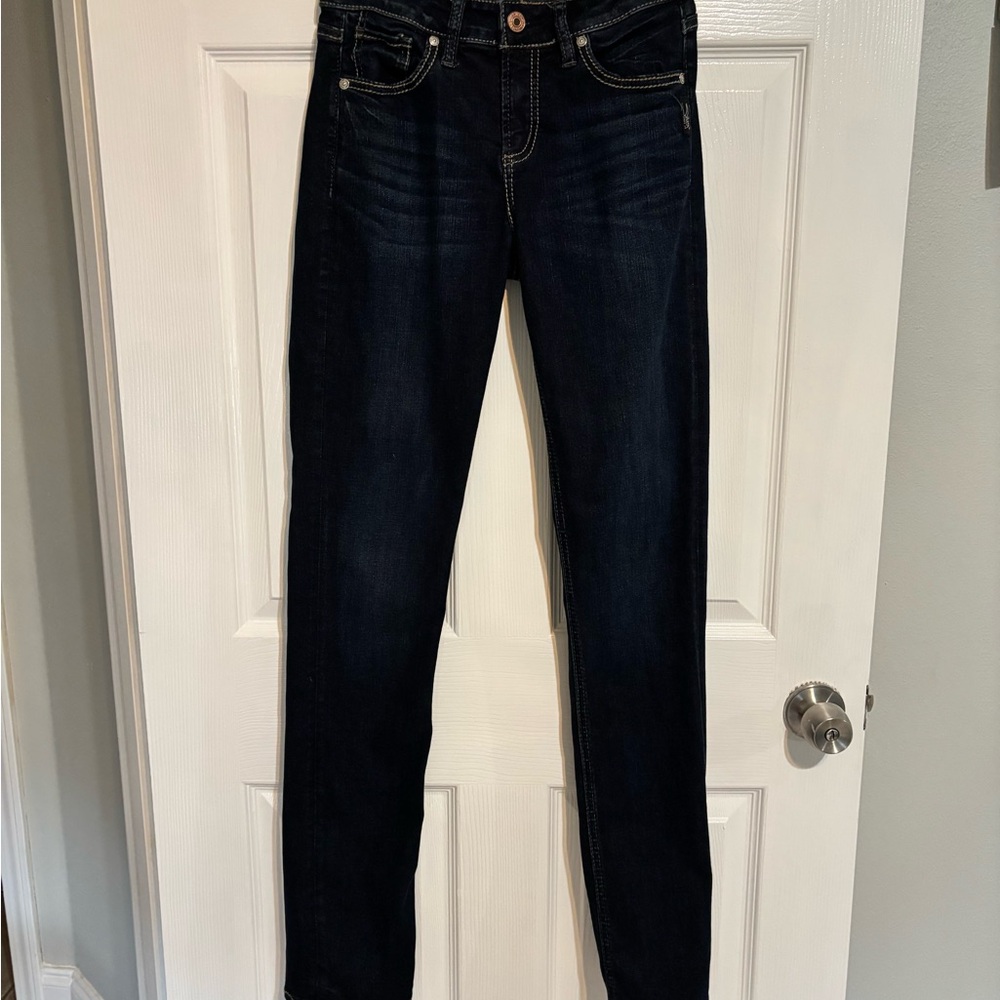 Silver Jeans Dark Indigo Skinny Jeans